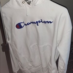 White champion hoodie